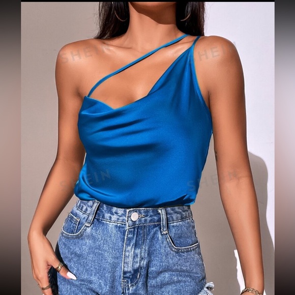 SHEIN Tops - NWT Blue Bodysuit